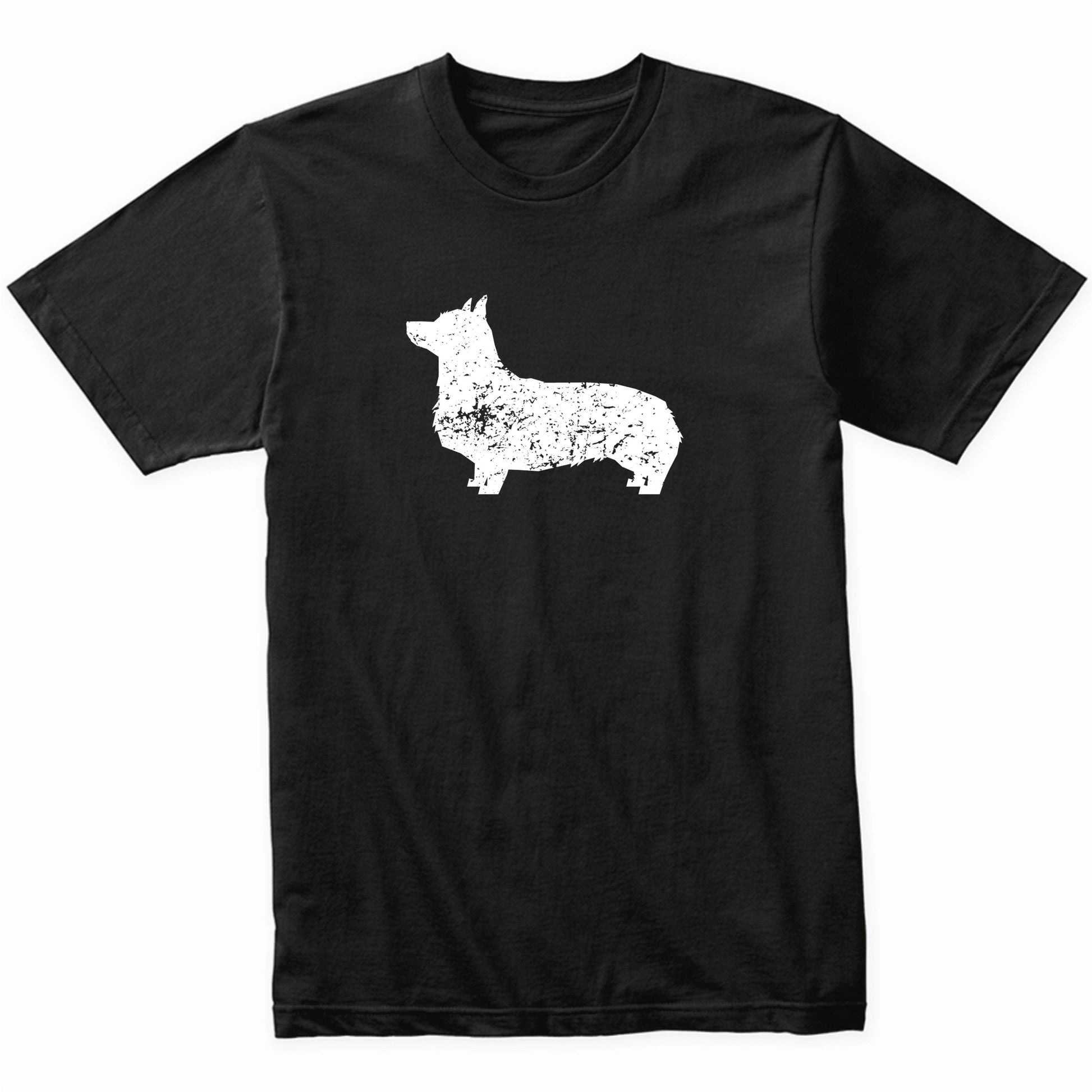 Distressed Corgi Silhouette Dog Owner T-Shirt