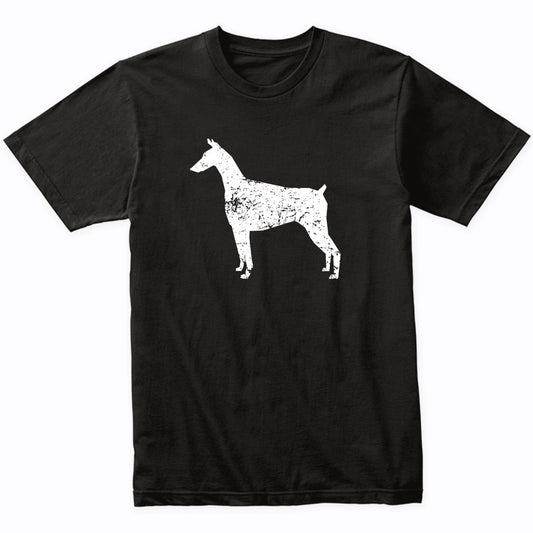 Distressed Doberman Silhouette Dog Owner T-Shirt