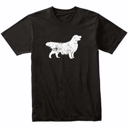 Distressed Golden Retriever Silhouette Dog Owner T-Shirt