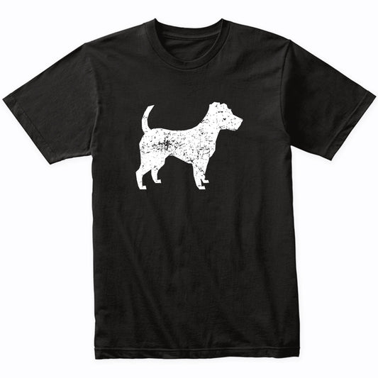 Distressed Jack Russell Terrier Silhouette Dog Owner T-Shirt