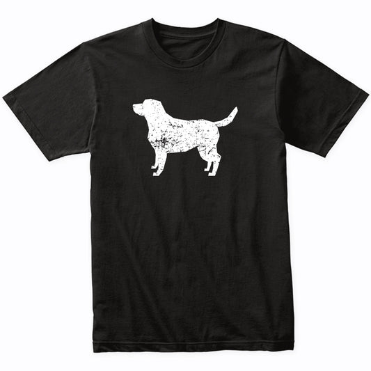 Distressed Labrador Retriever Silhouette Dog Owner T-Shirt
