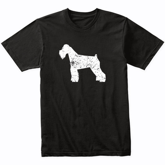 Distressed Schnauzer Silhouette Dog Owner T-Shirt