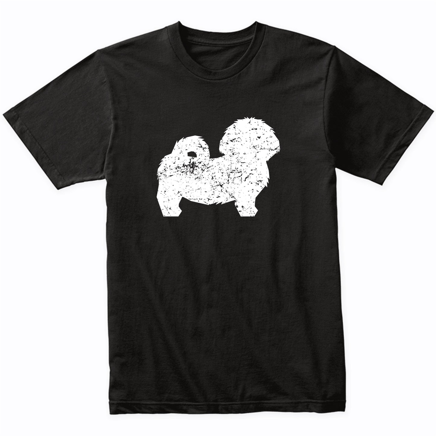 Distressed Shih Tzu Silhouette Dog Owner T-Shirt