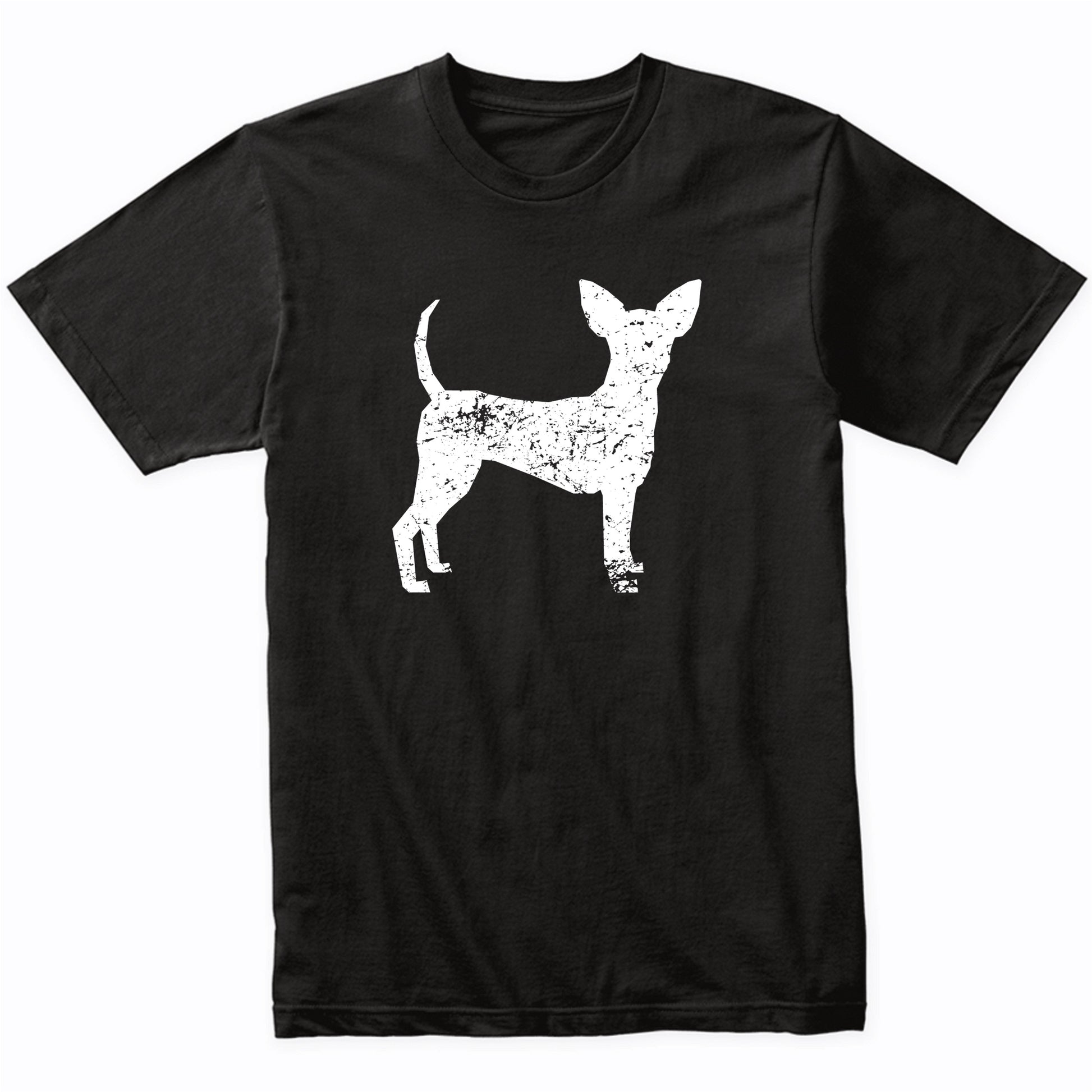 Distressed Toy Fox Terrier Silhouette Dog Owner T-Shirt
