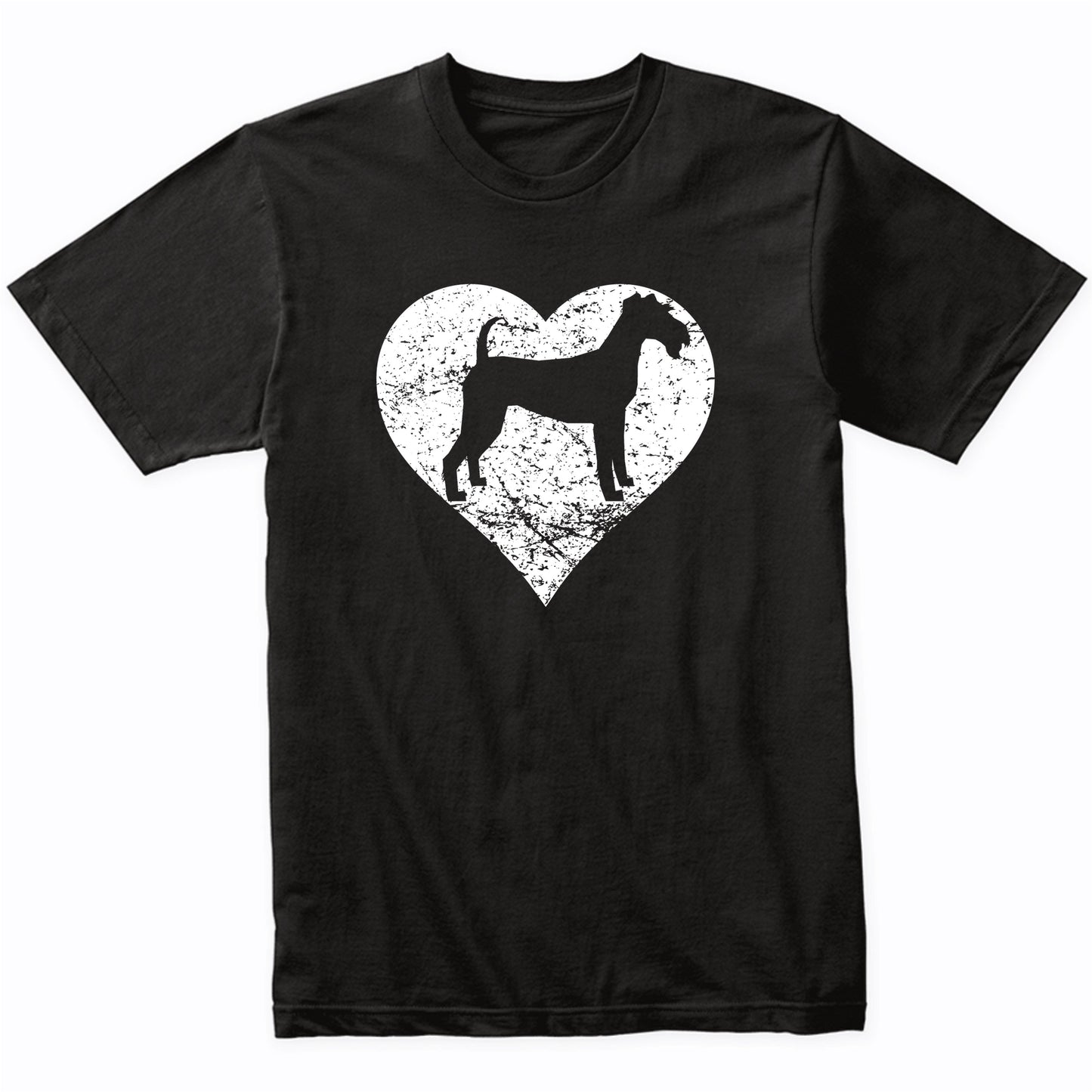 Distressed Irish Terrier Heart Dog Owner Graphic T-Shirt