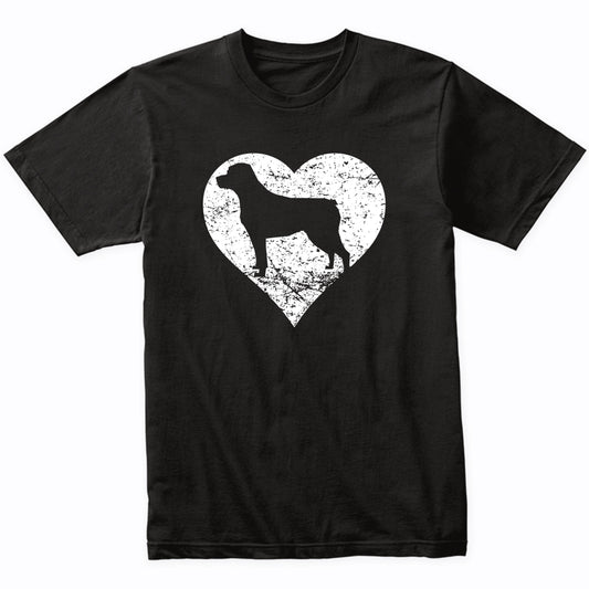 Distressed Rottweiler Heart Dog Owner Graphic T-Shirt