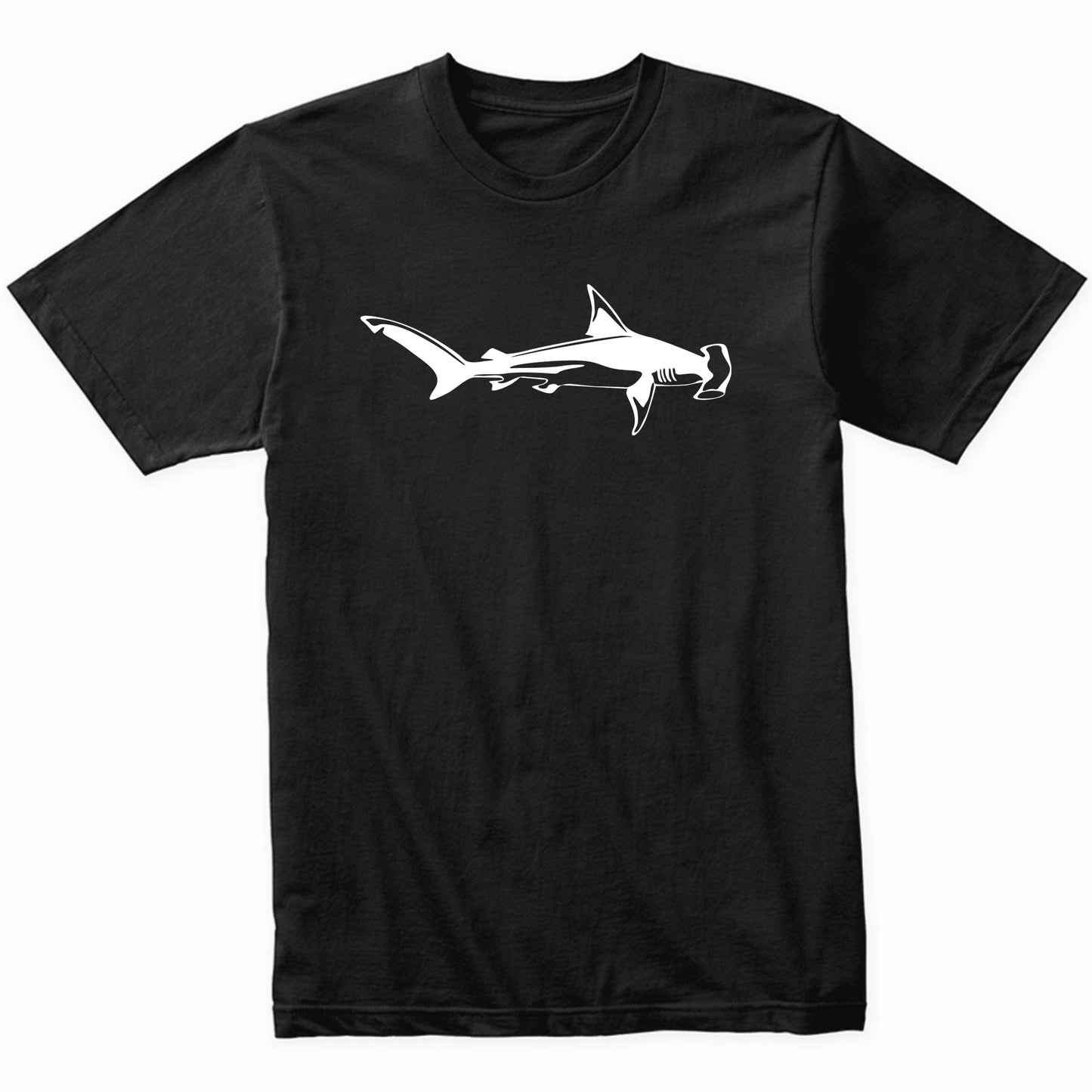 Great Hammerhead Shark Silhouette Simple Shark Design T-Shirt