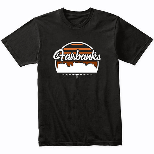 Retro Fairbanks Alaska Sunset Skyline T-Shirt