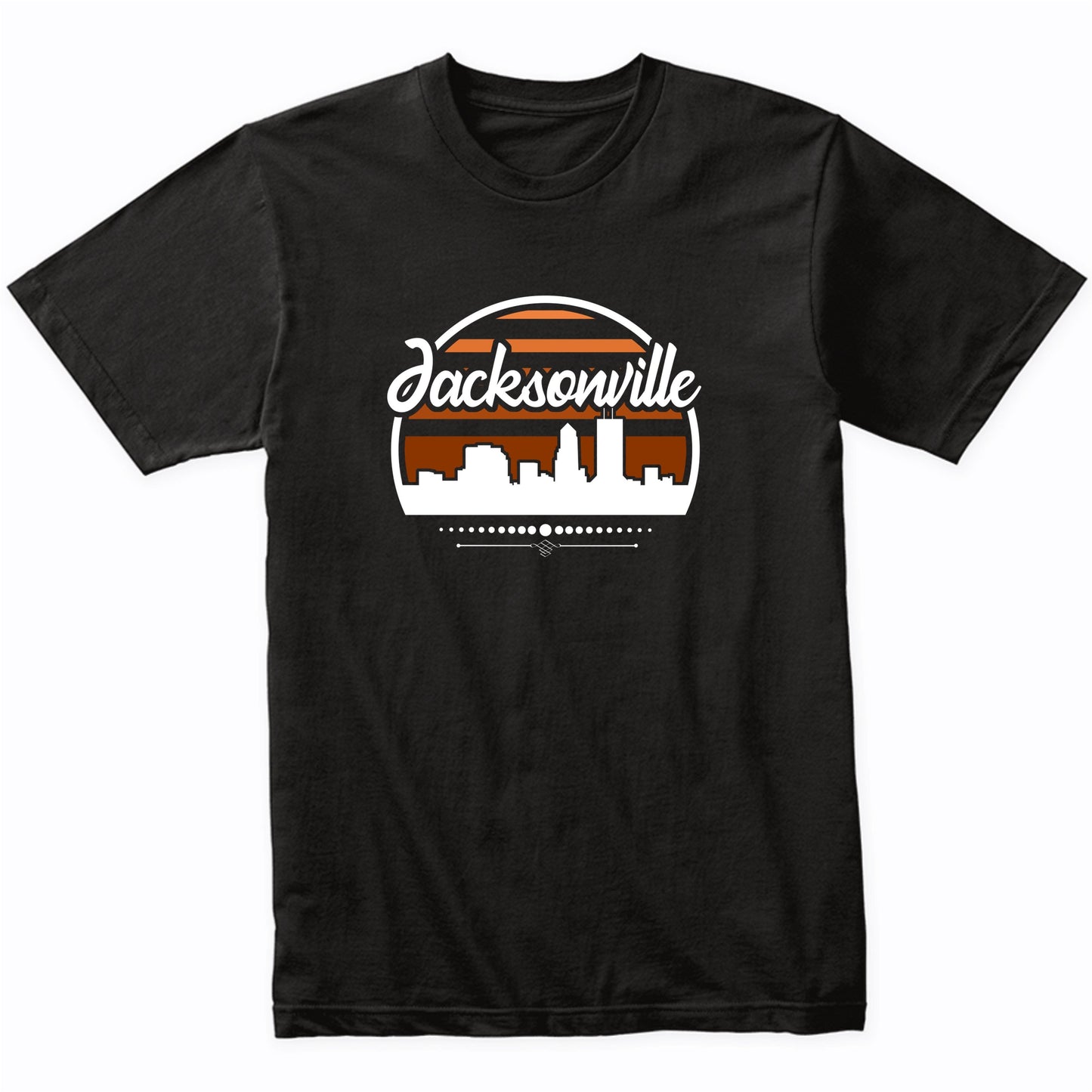 Retro Jacksonville Florida Sunset Skyline T-Shirt