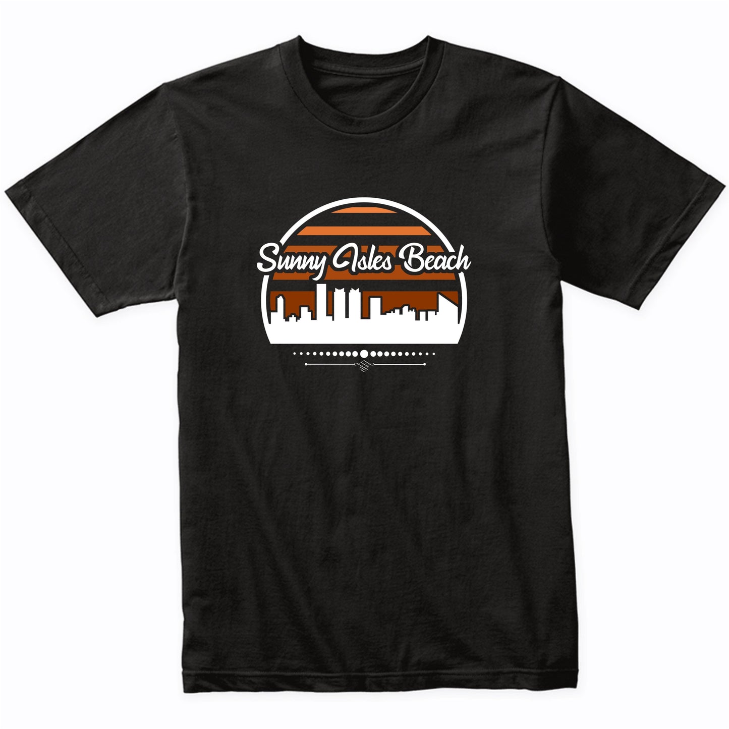Retro Sunny Isles Beach Florida Sunset Skyline T-Shirt