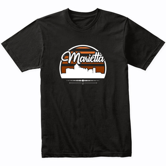 Retro Marietta Georgia Sunset Skyline T-Shirt