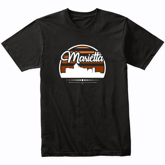 Retro Marietta Georgia Sunset Skyline T-Shirt