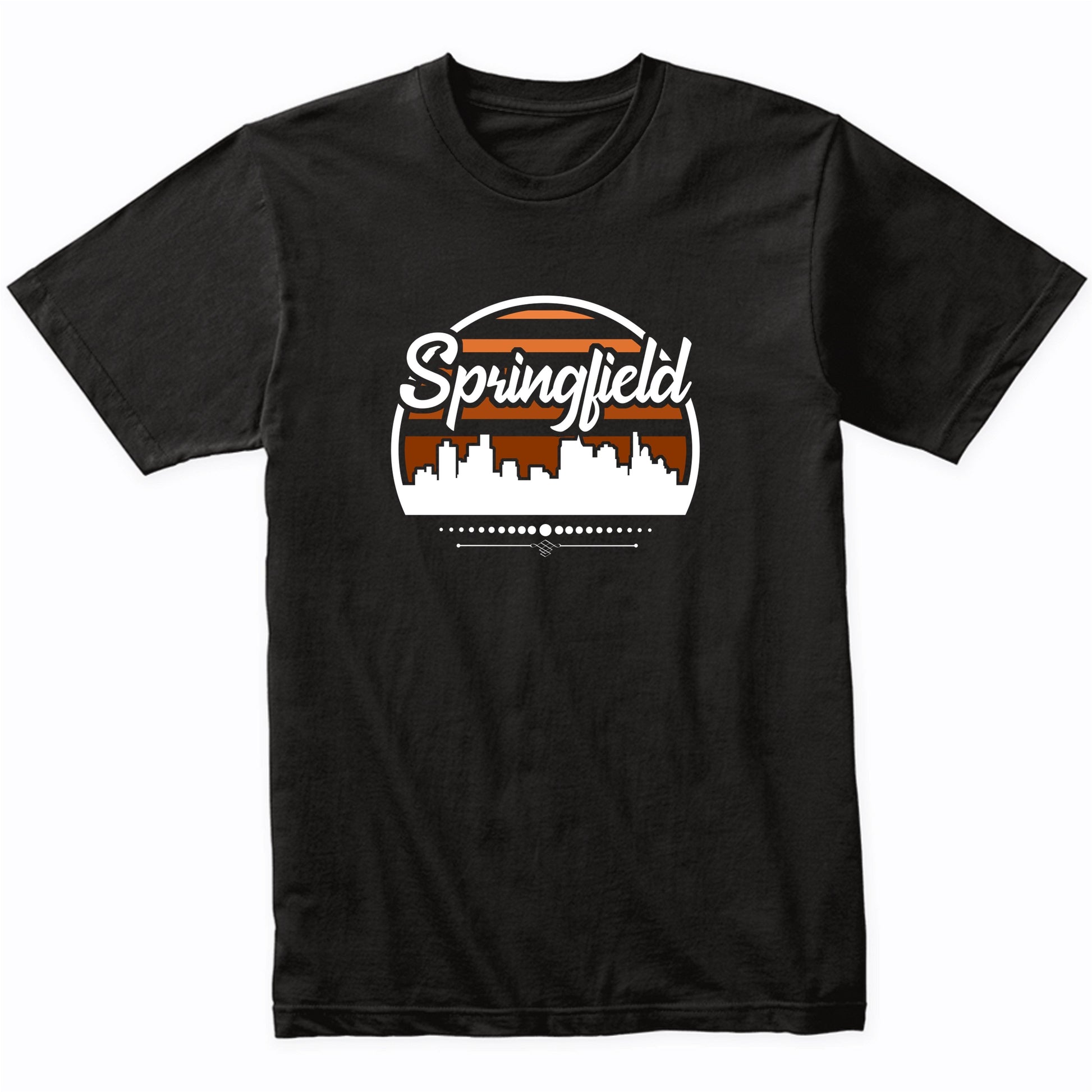 Retro Springfield Illinois Sunset Skyline T-Shirt