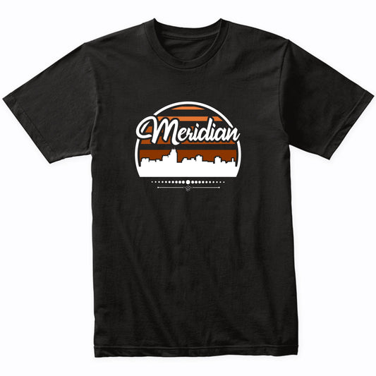Retro Meridian Mississippi Sunset Skyline T-Shirt