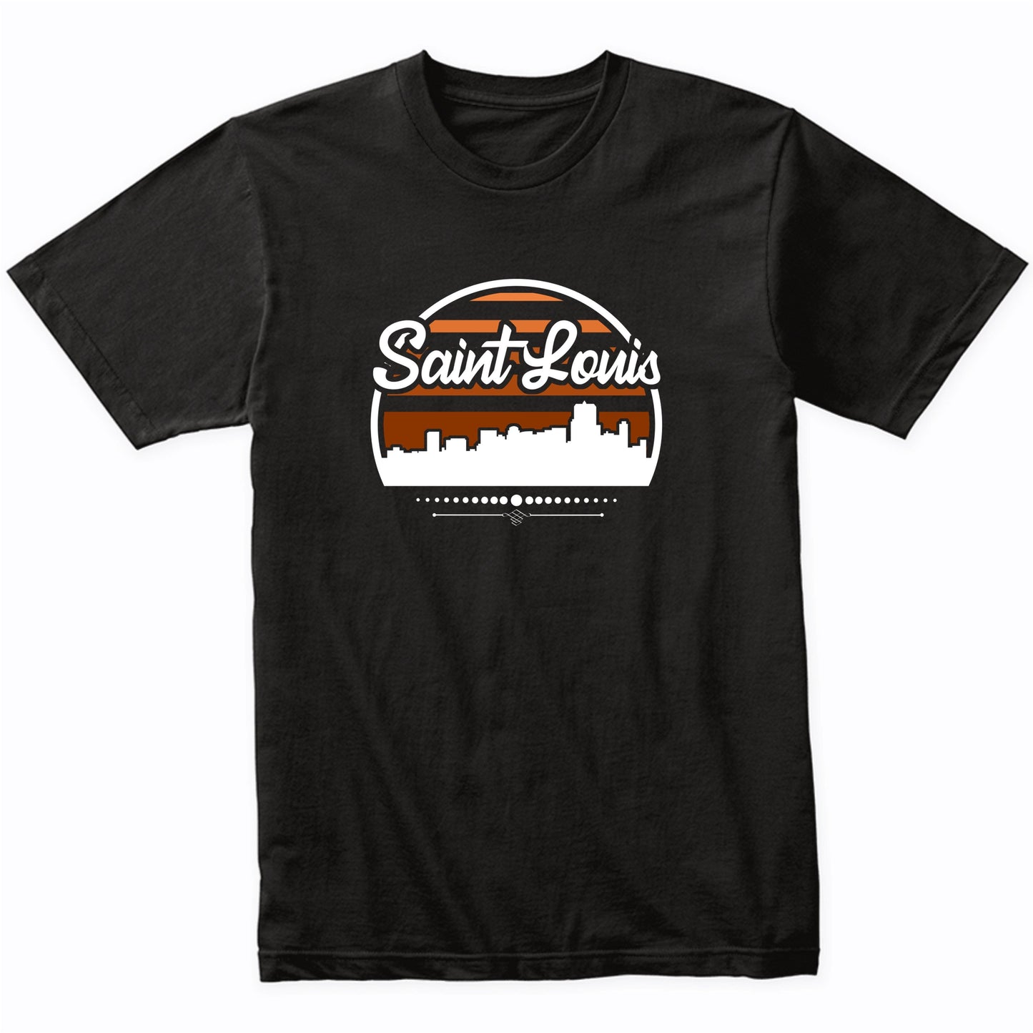 Retro Saint Louis Missouri Sunset Skyline T-Shirt