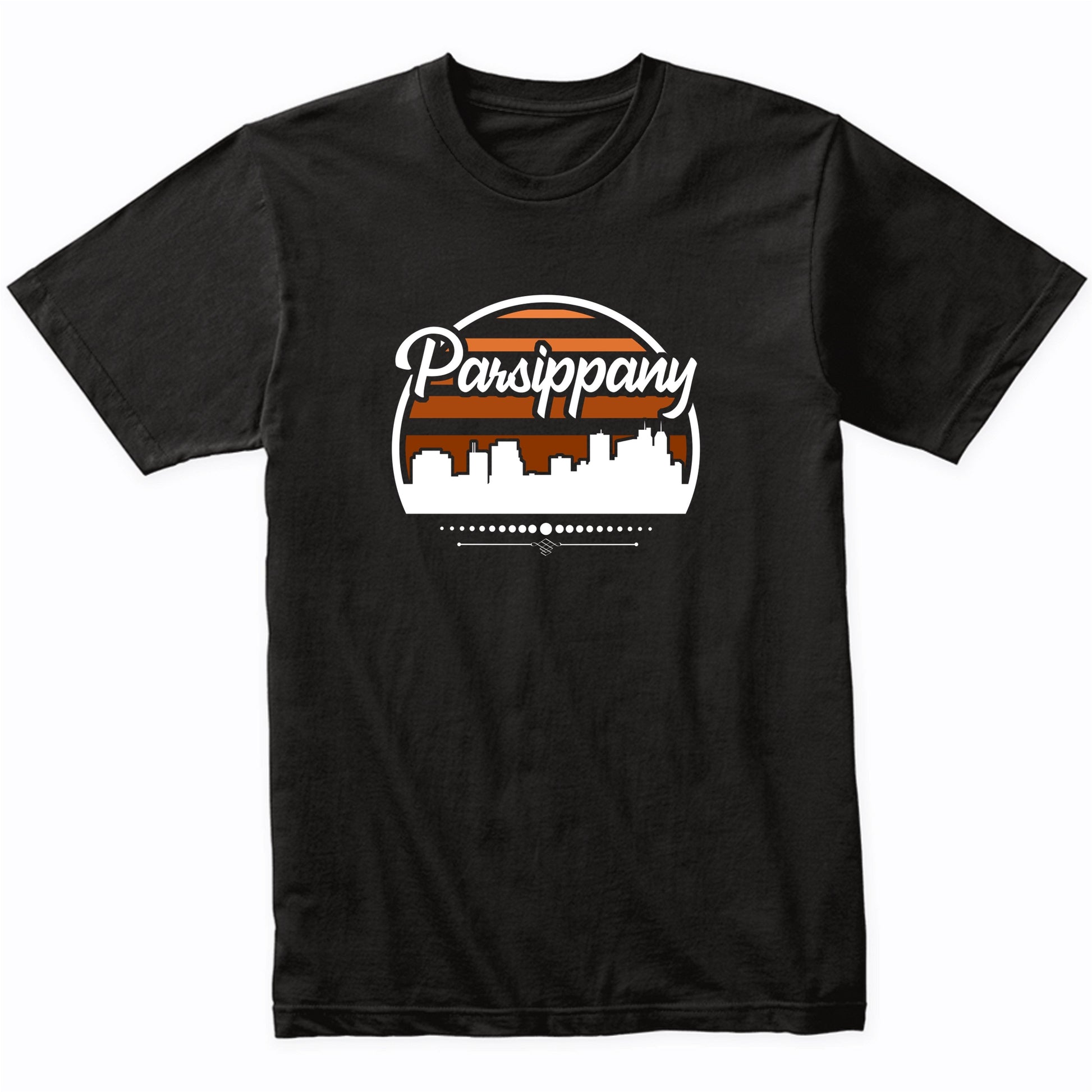 Retro Parsippany New Jersey Sunset Skyline T-Shirt