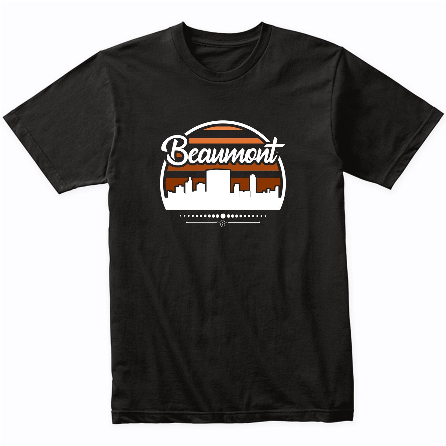 Retro Beaumont Texas Sunset Skyline T-Shirt