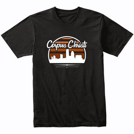 Retro Corpus Christi Texas Sunset Skyline T-Shirt