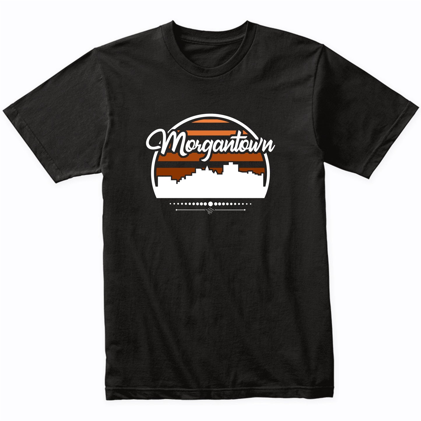 Retro Morgantown West Virginia Sunset Skyline T-Shirt
