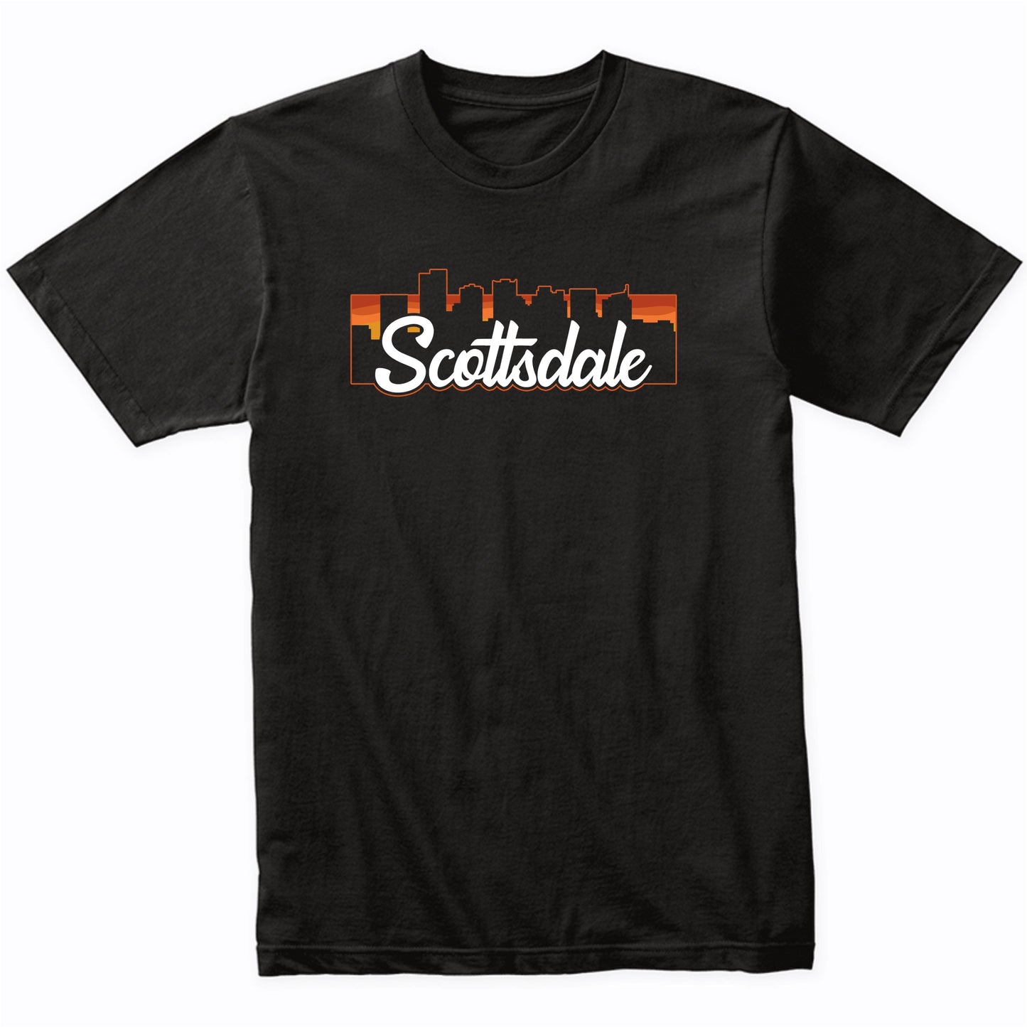 Vintage Style Retro Scottsdale Arizona Sunset Skyline T-Shirt