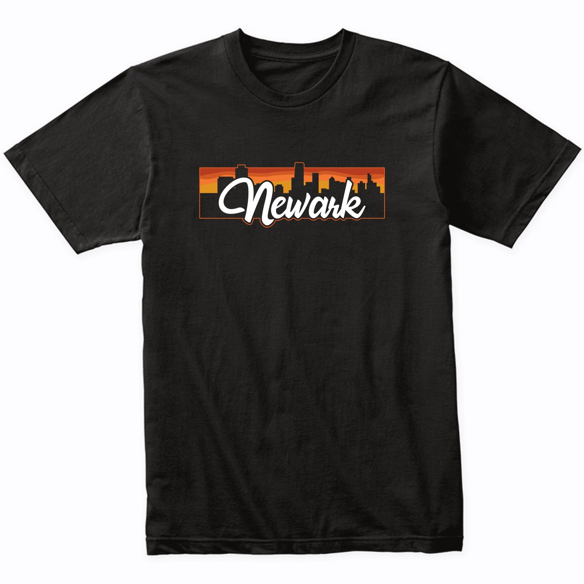 Vintage Style Retro Newark New Jersey Sunset Skyline T-Shirt