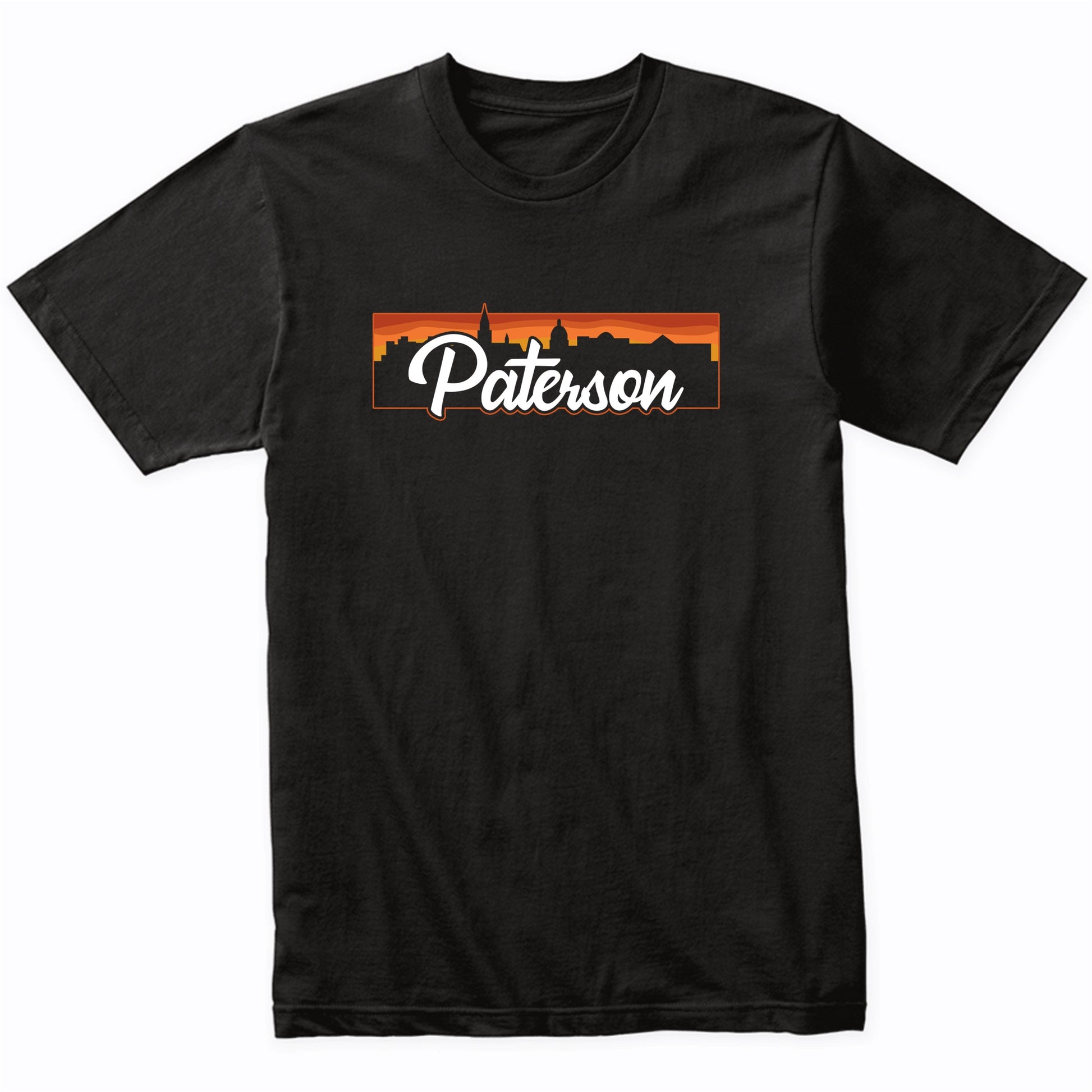 Vintage Style Retro Paterson New Jersey Sunset Skyline T-Shirt