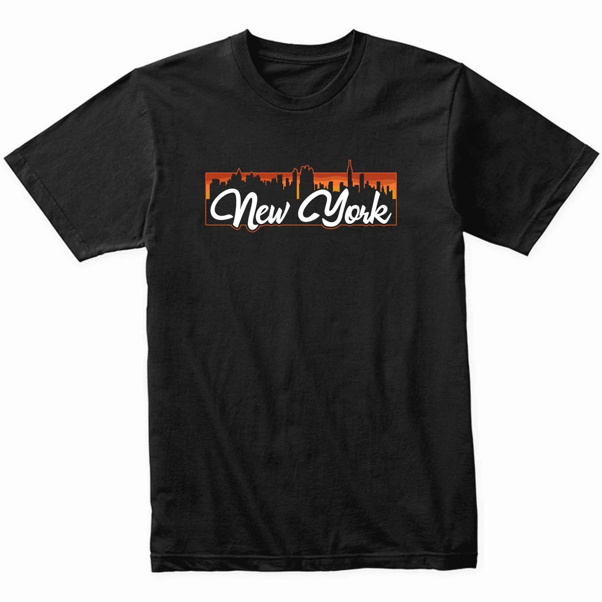 Vintage Style Retro New York City Sunset Skyline T-Shirt