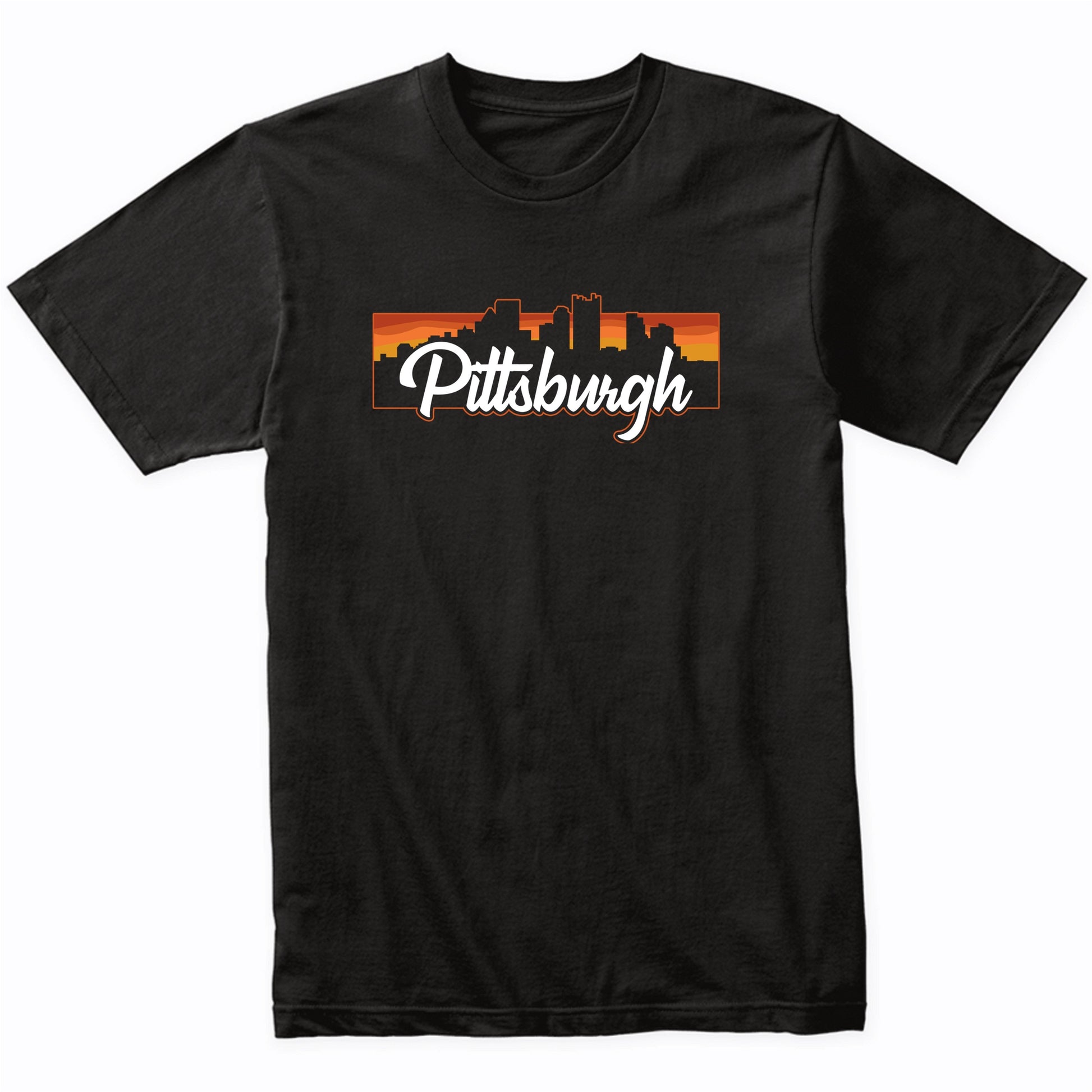Vintage Style Retro Pittsburgh Pennsylvania Sunset Skyline T-Shirt