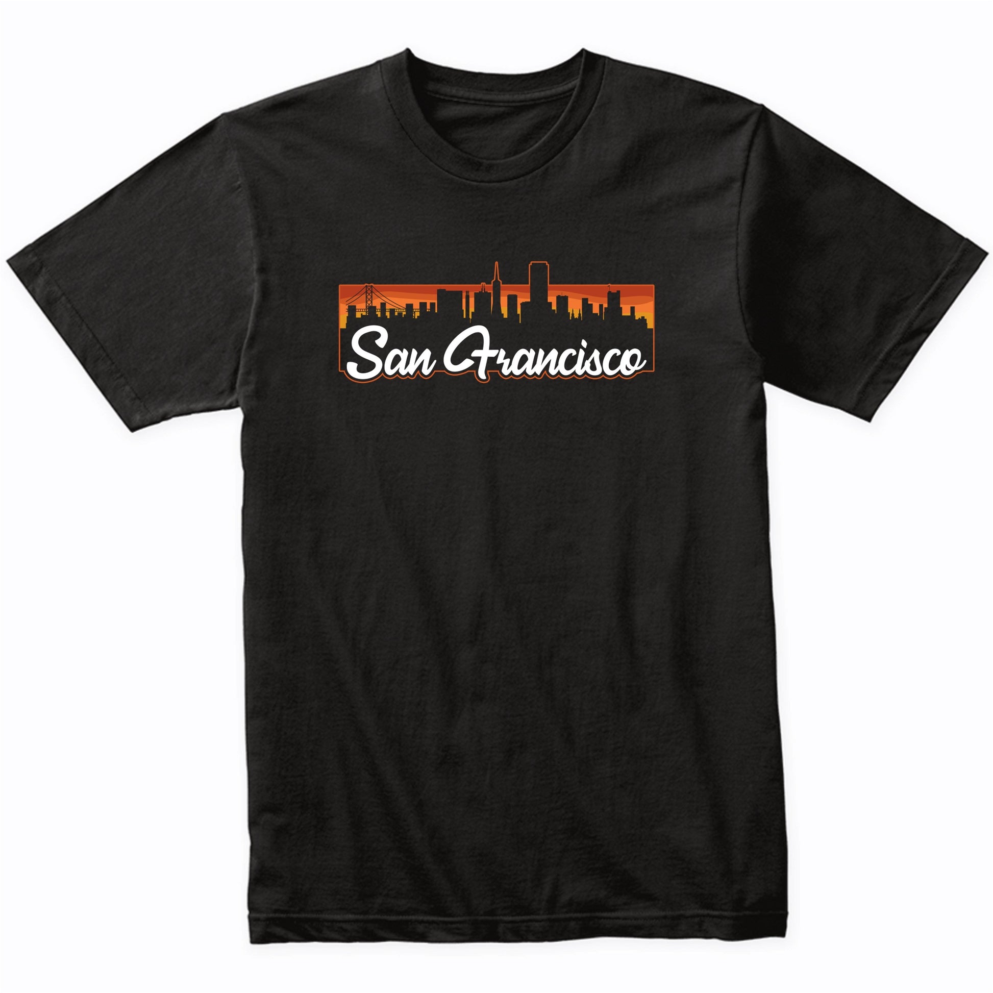 Vintage Style Retro San Francisco California Sunset Skyline T-Shirt