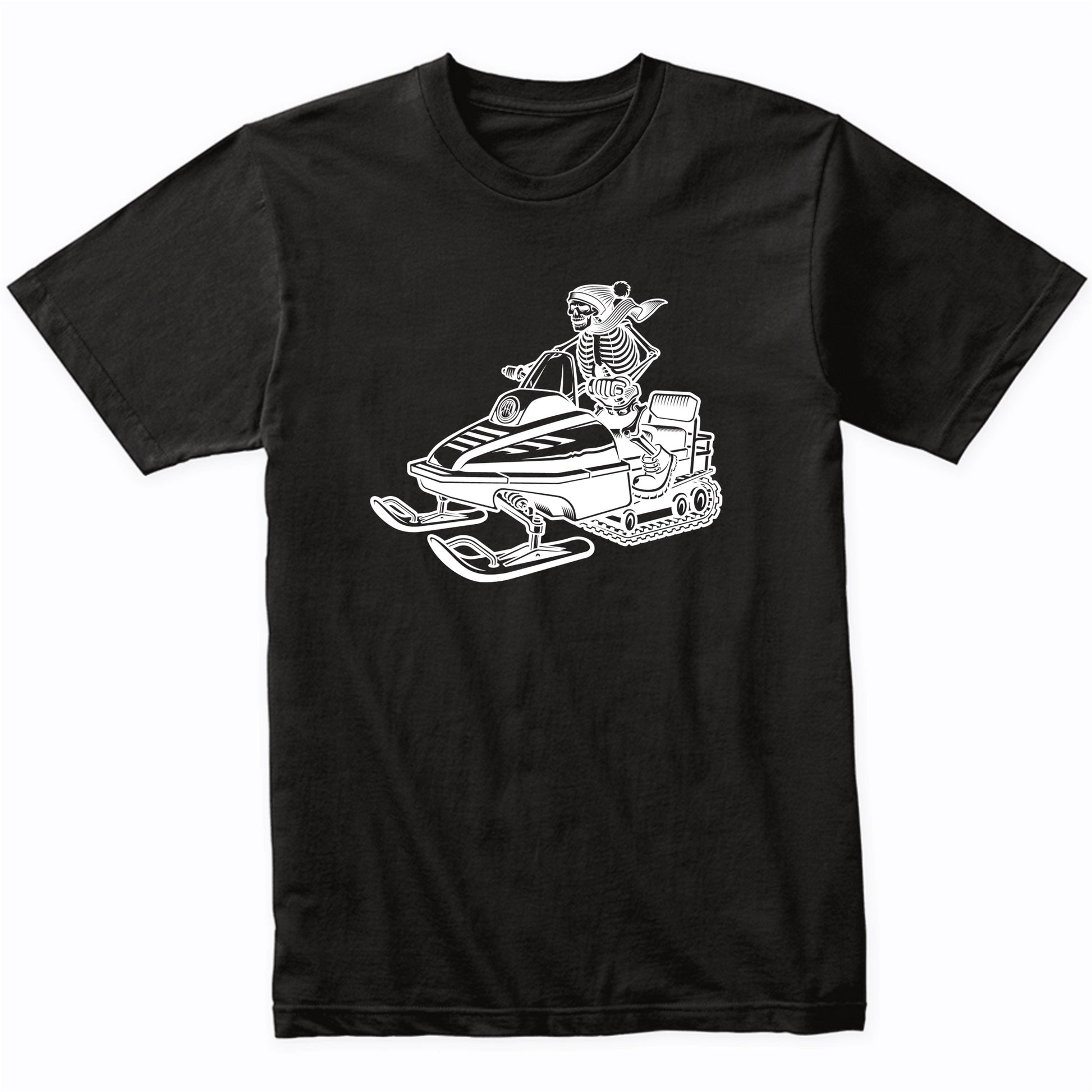 Snowmobiling Skeleton Cool Snowmobile T-Shirt