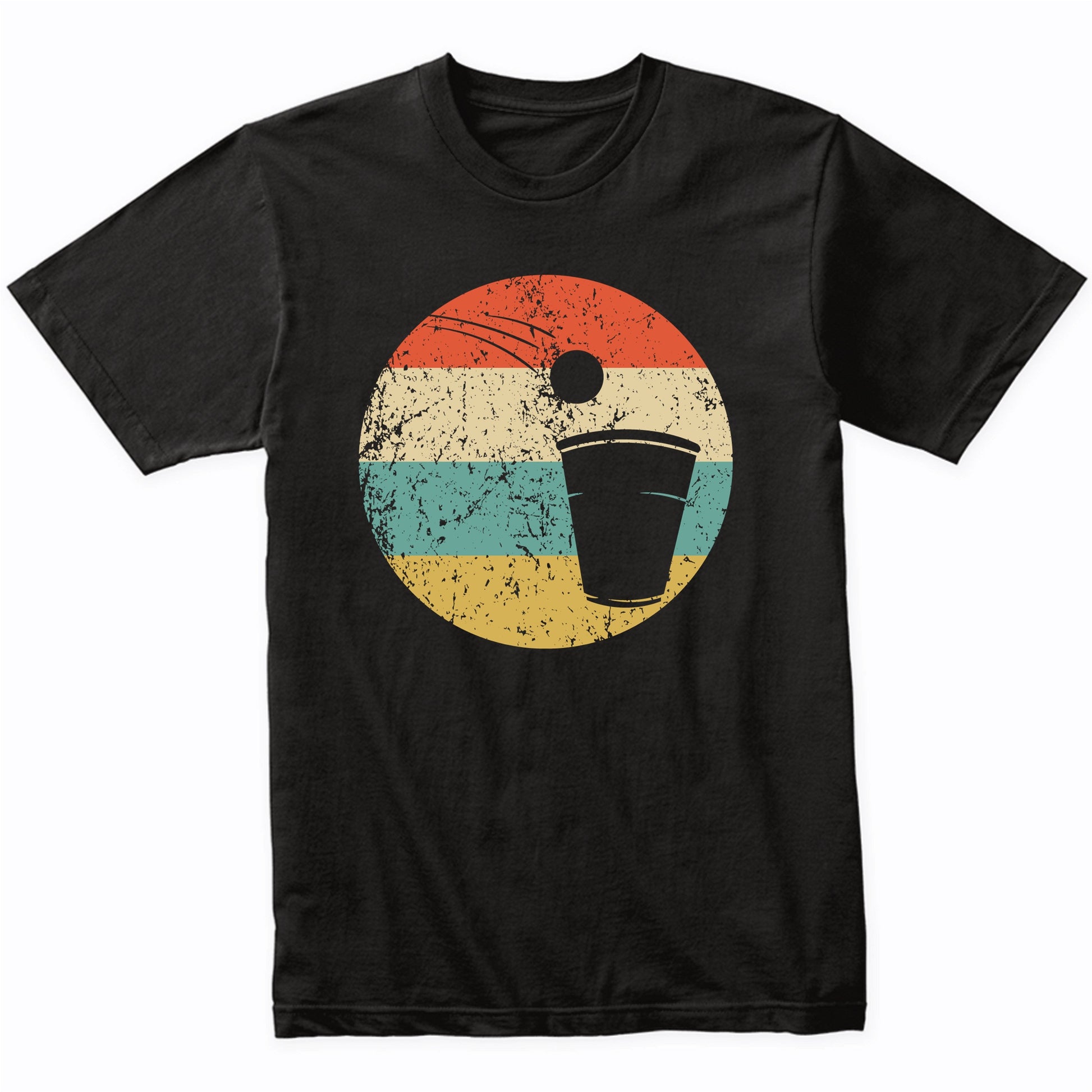 Drinking Games Retro Beer Pong Icon T-Shirt