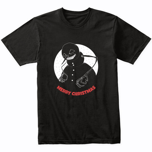 Evil Snowman Merry Christmas T-Shirt