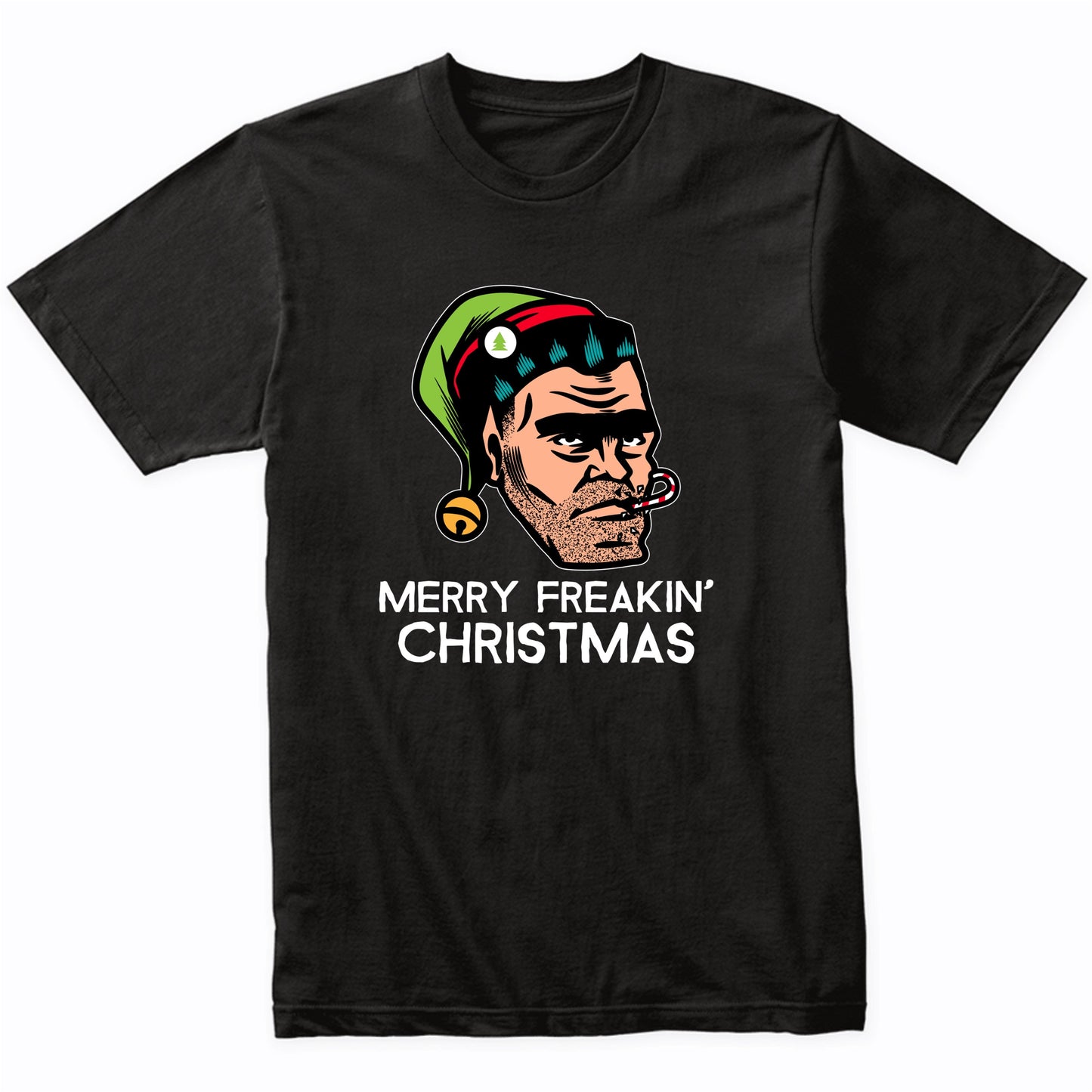 Merry Freakin' Christmas Funny Angry Elf T-Shirt