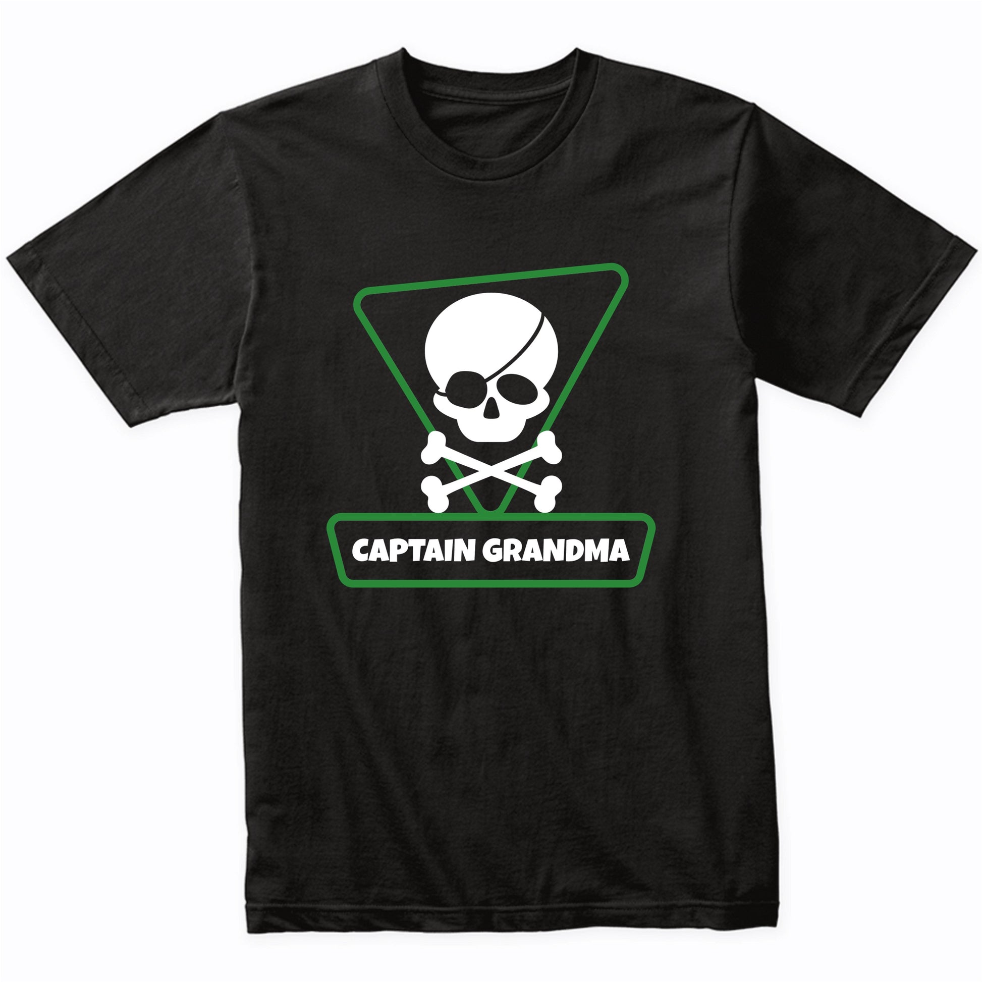 Captain Grandma Pirate Skull Funny Grandma Grandparents Day T-Shirt