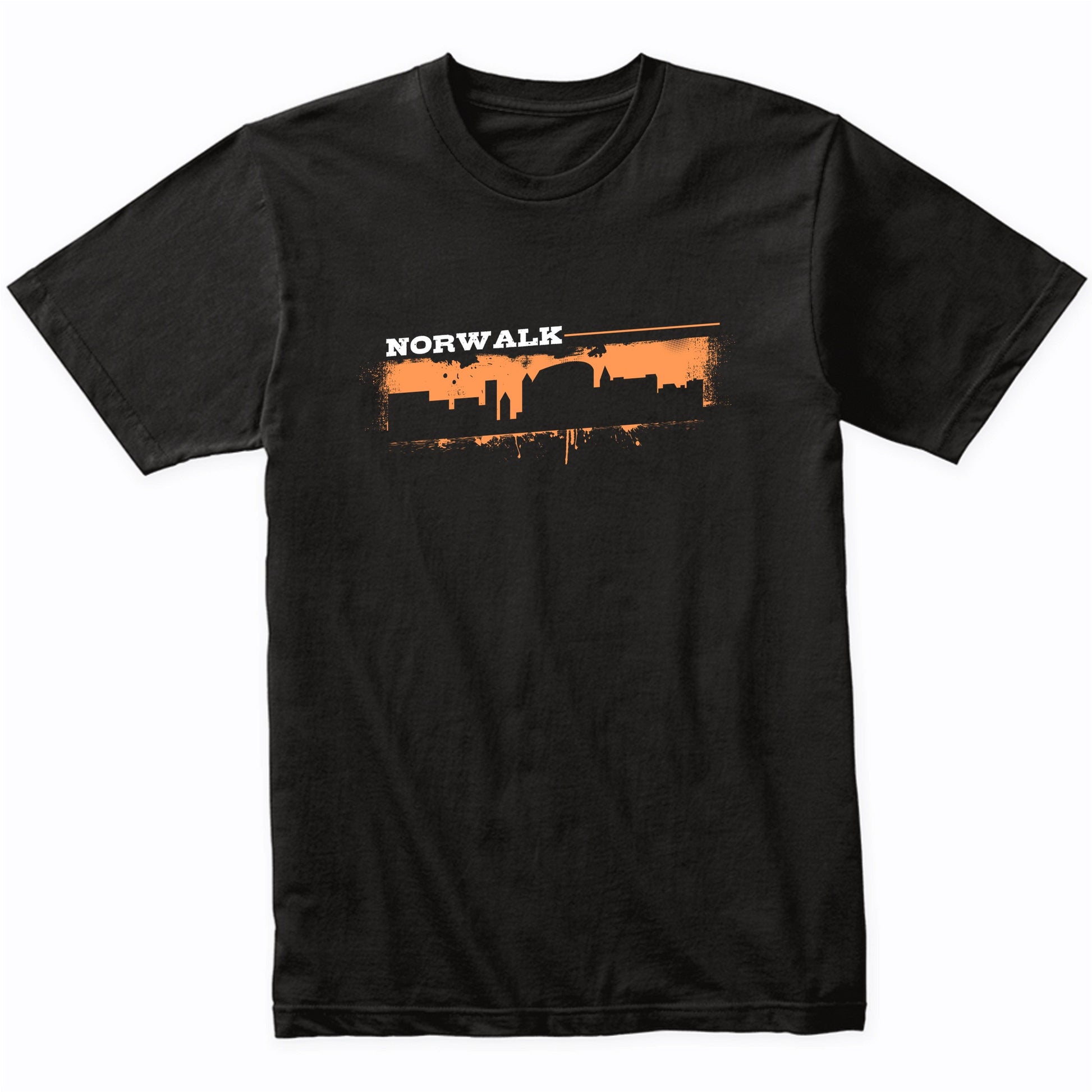 Norwalk Connecticut Skyline Retro Grafitti Style T-Shirt