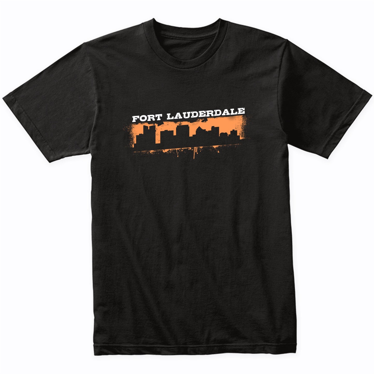 Fort Lauderdale Florida Skyline Retro Grafitti Style T-Shirt