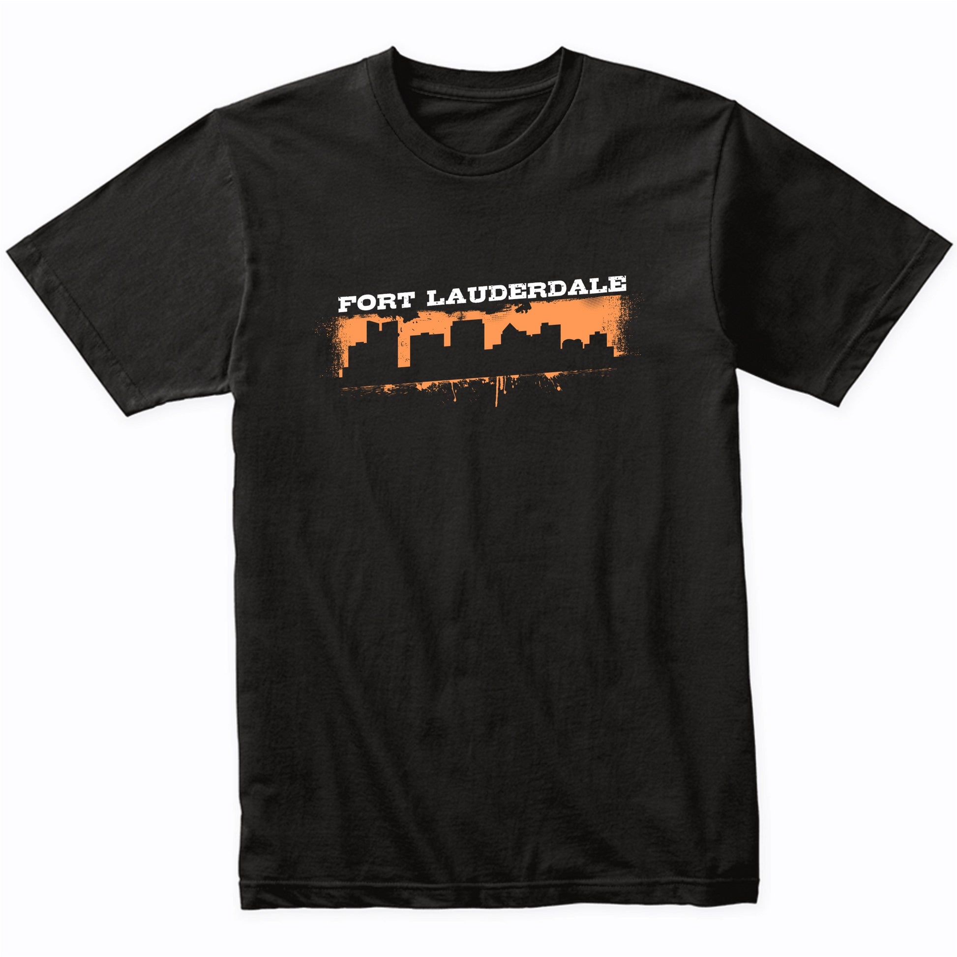 Fort Lauderdale Florida Skyline Retro Grafitti Style T-Shirt