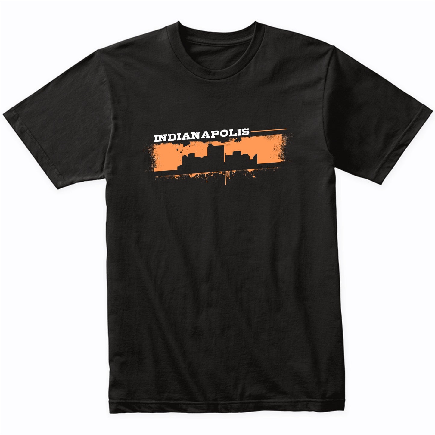 Indianapolis Indiana Skyline Retro Grafitti Style T-Shirt