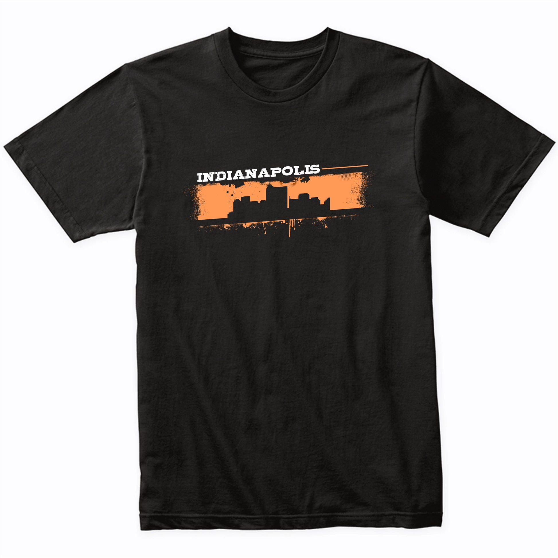 Indianapolis Indiana Skyline Retro Grafitti Style T-Shirt