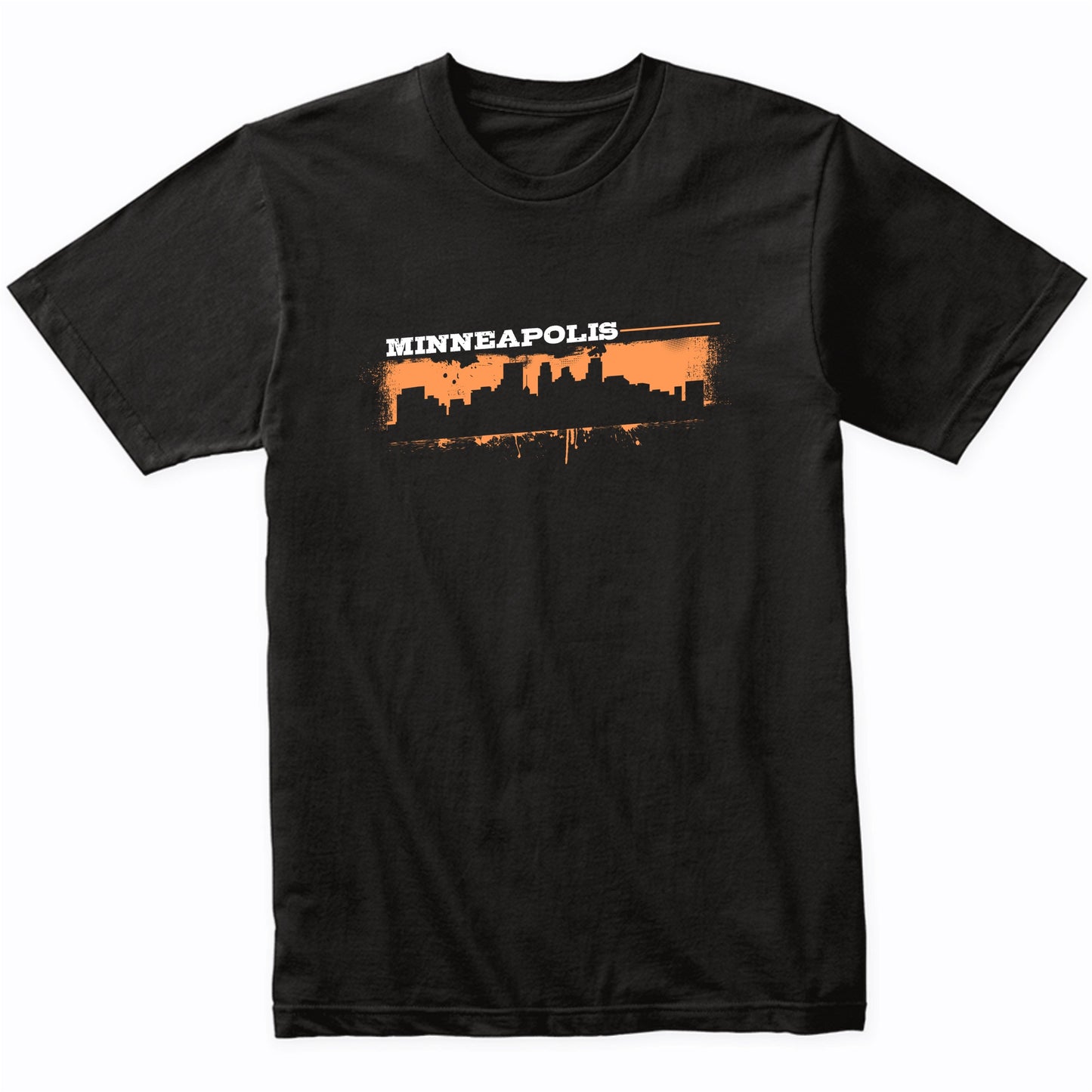 Minneapolis Minnesota Skyline Retro Grafitti Style T-Shirt