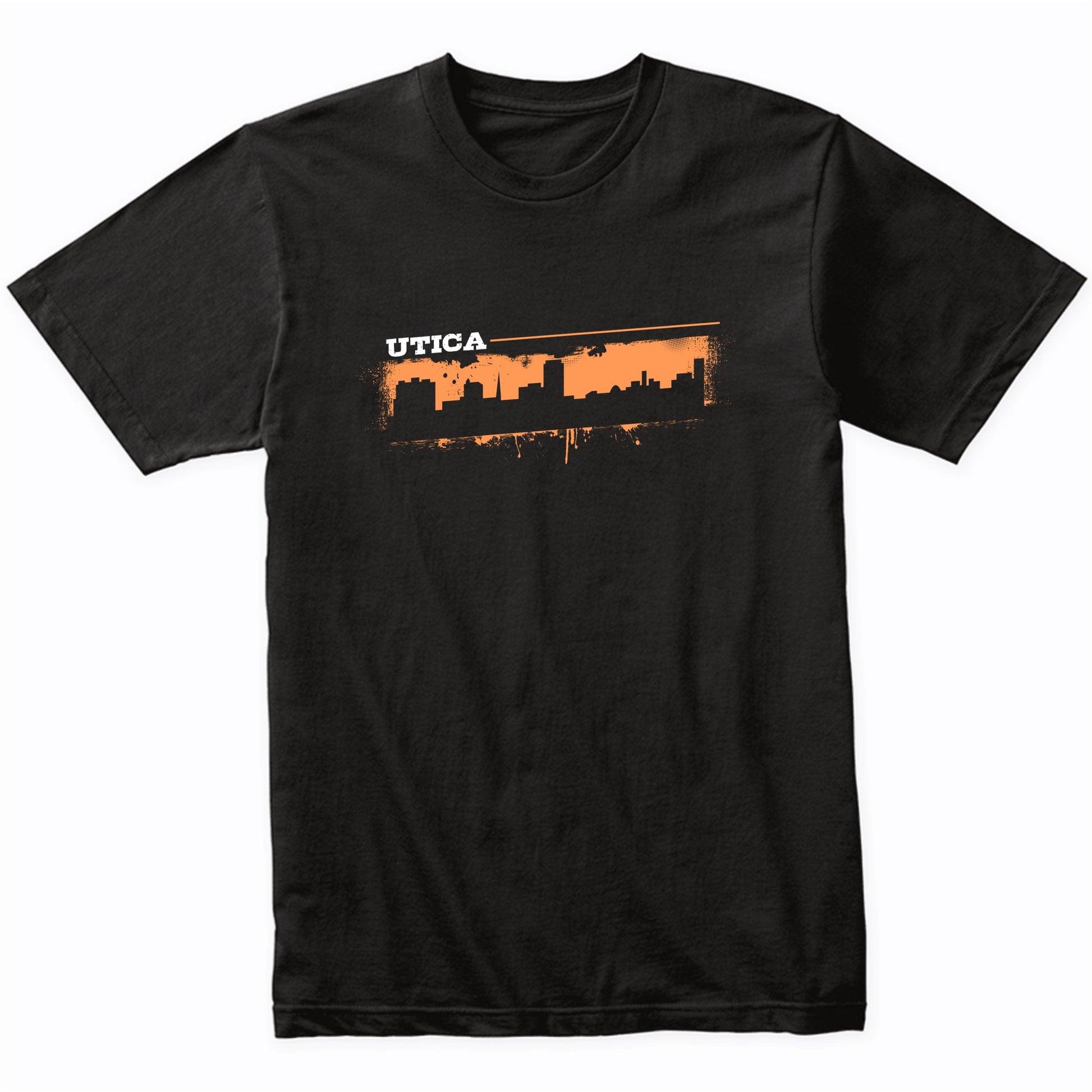 Utica New York Skyline Retro Grafitti Style T-Shirt