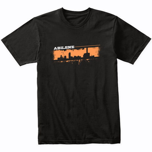 Abilene Texas Skyline Retro Grafitti Style T-Shirt
