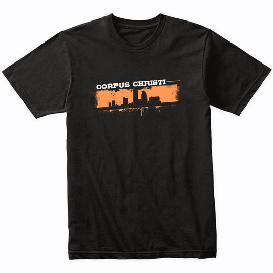 Corpus Christi Texas Skyline Retro Grafitti Style T-Shirt