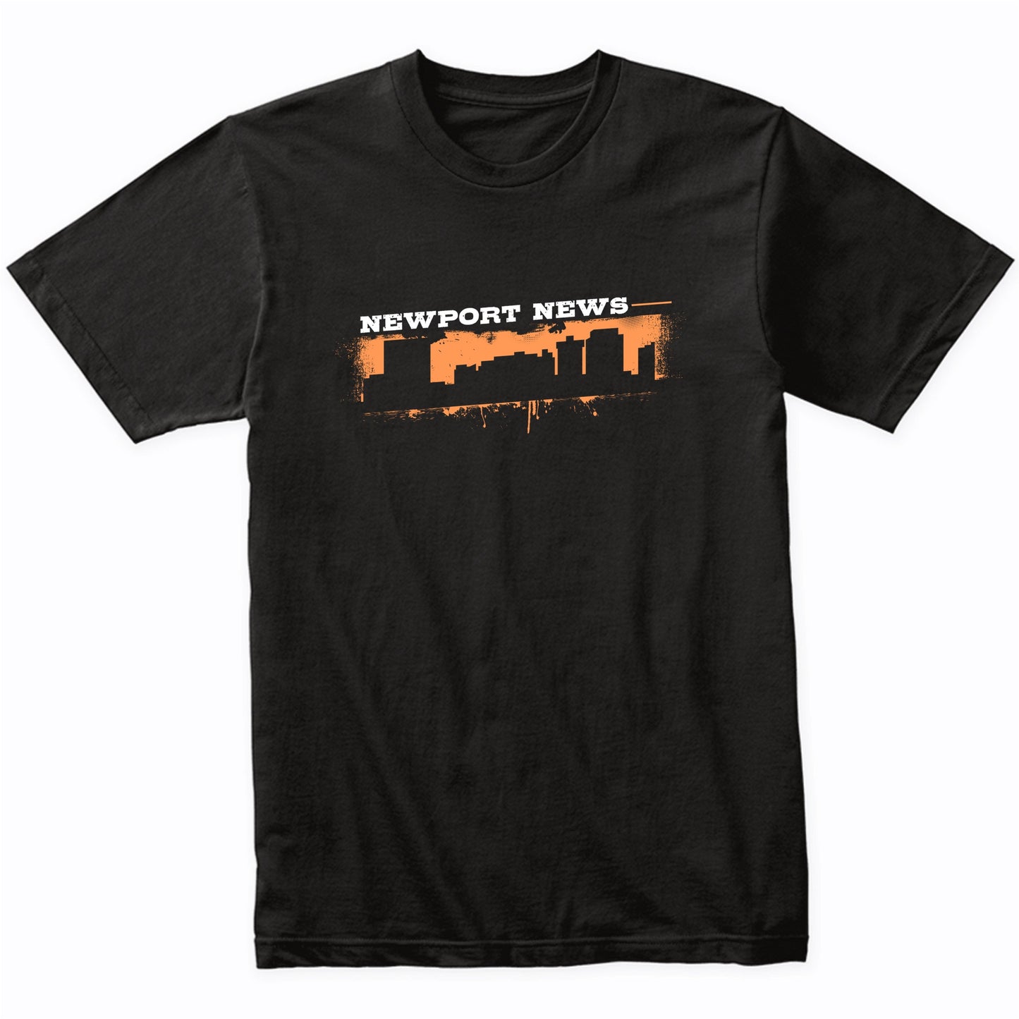 Newport News Virginia Skyline Retro Grafitti Style T-Shirt