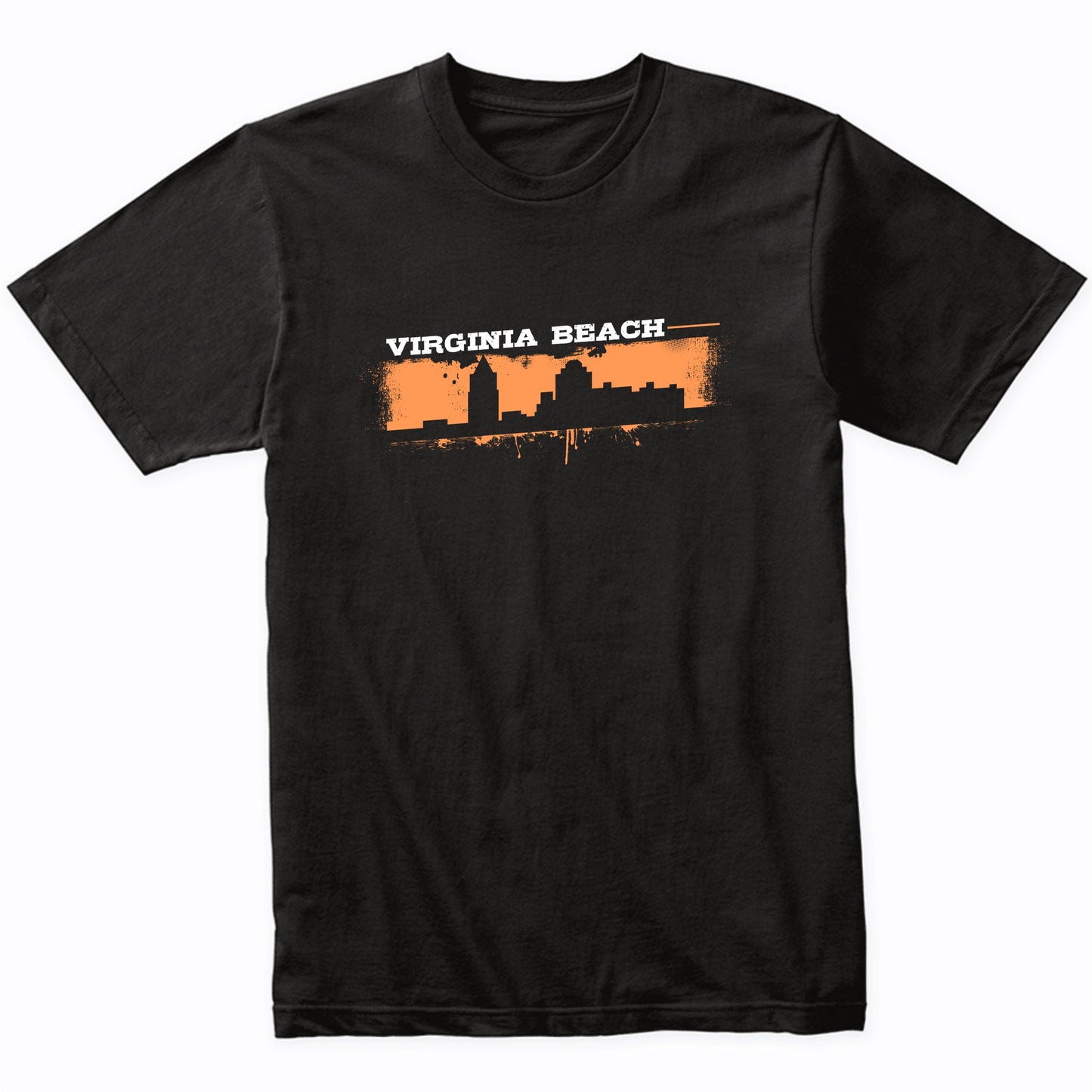 Virginia Beach Virginia Skyline Retro Grafitti Style T-Shirt