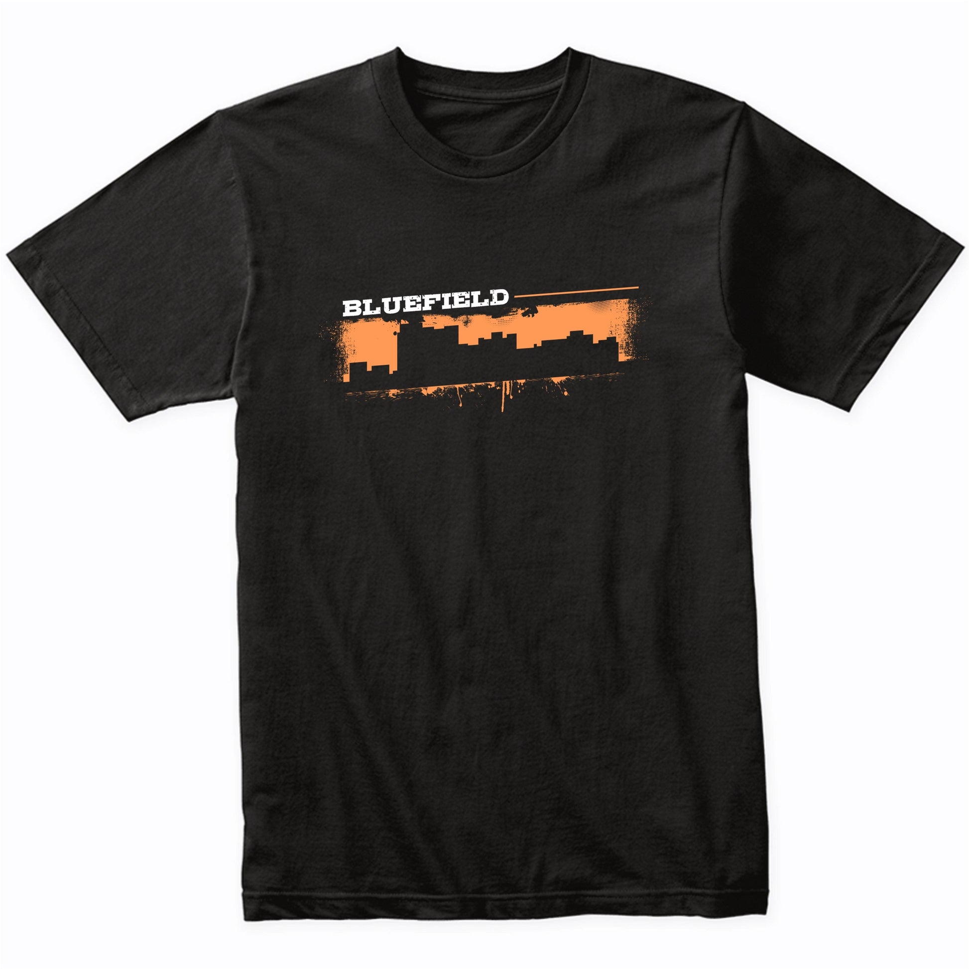 Bluefield West Virginia Skyline Retro Grafitti Style T-Shirt