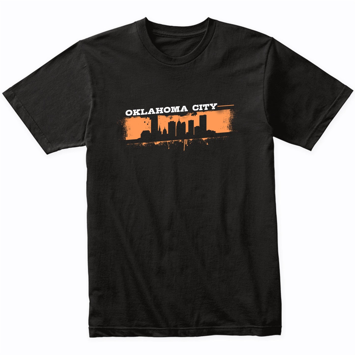 Oklahoma City Oklahoma Skyline Retro Grafitti Style T-Shirt