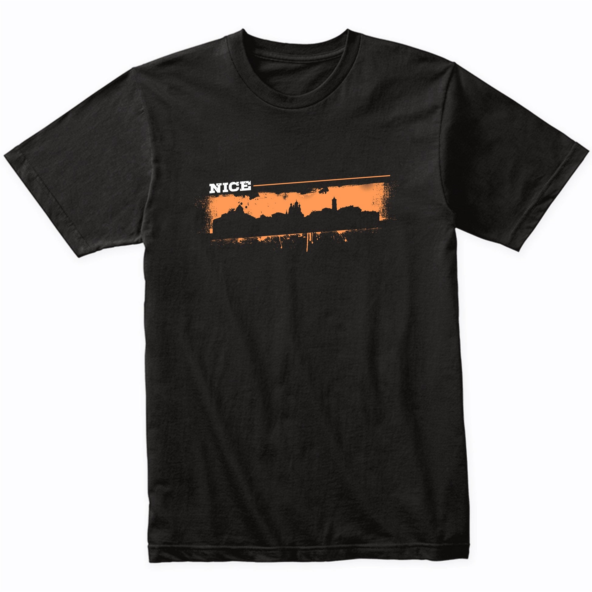 Nice France Skyline Retro Grafitti Style T-Shirt