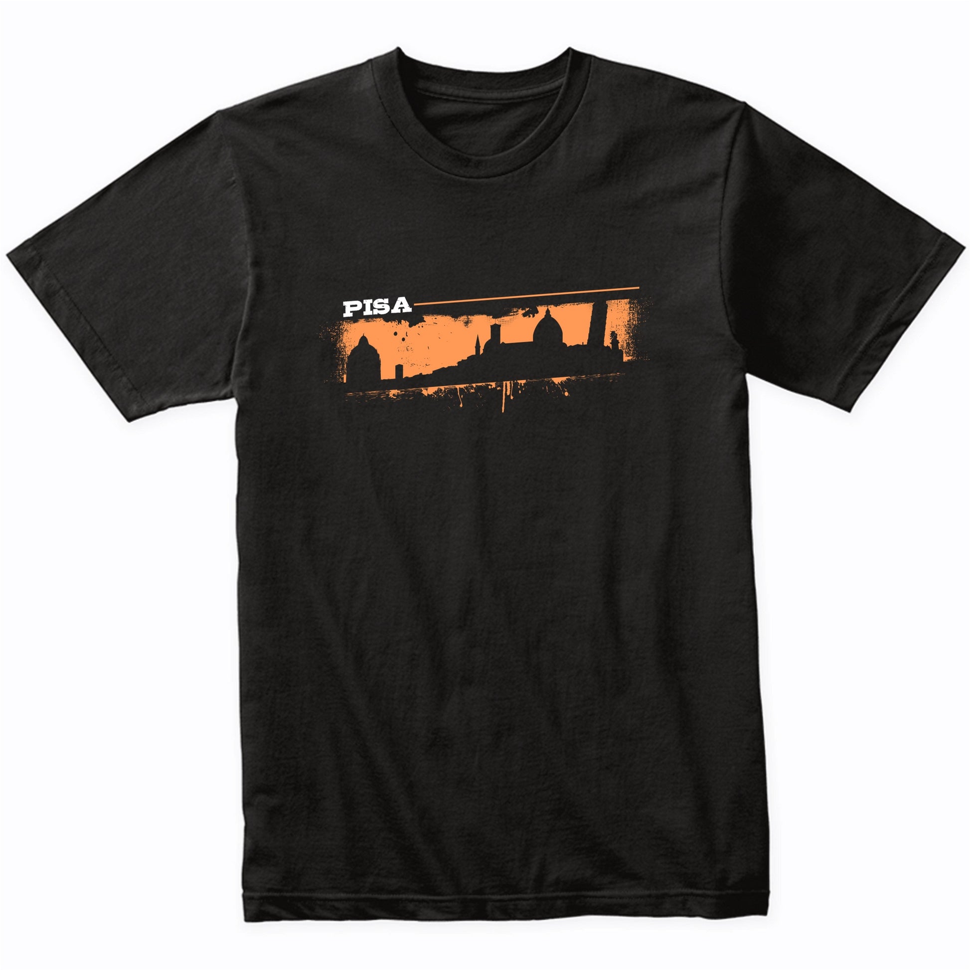 Pisa Italy Skyline Retro Grafitti Style T-Shirt