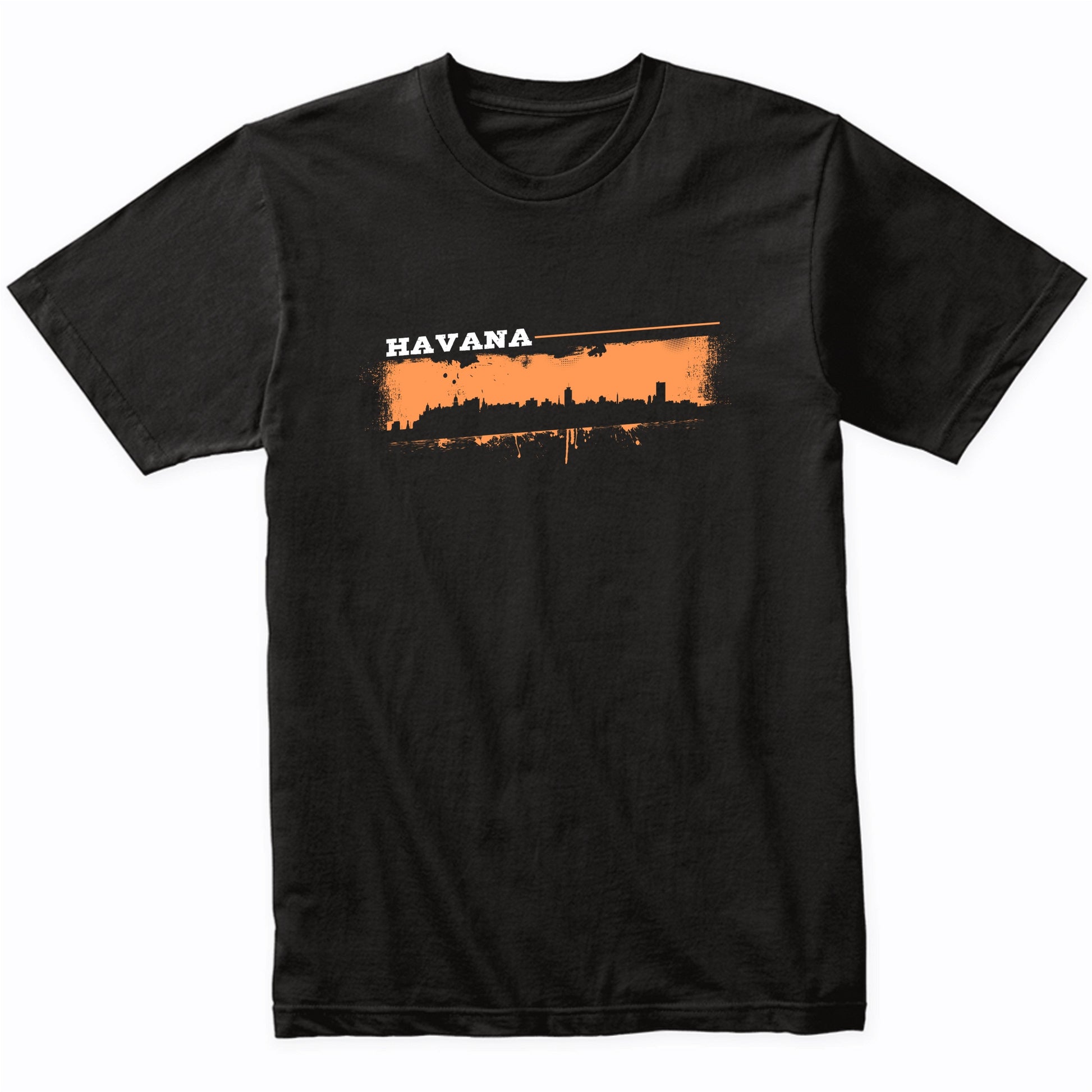 Havana Cuba Skyline Retro Grafitti Style T-Shirt